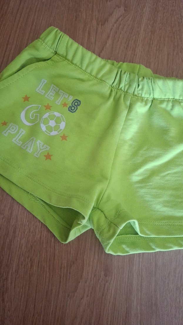 Yeşil Düz Kesim Kız Çocuk Şortu - Görsel 2