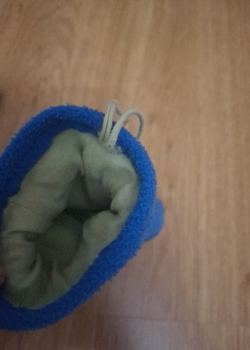 Çocuk Mavi Nakışlı Polar Eldiven - Görsel 3