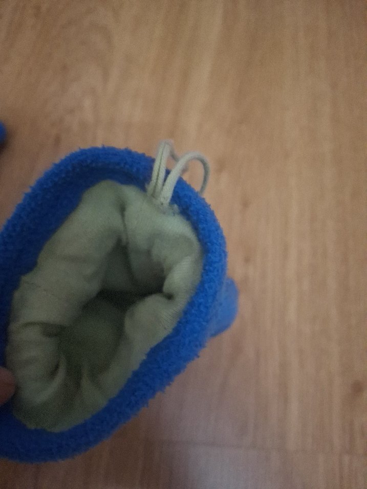 Çocuk Mavi Nakışlı Polar Eldiven - Görsel 3