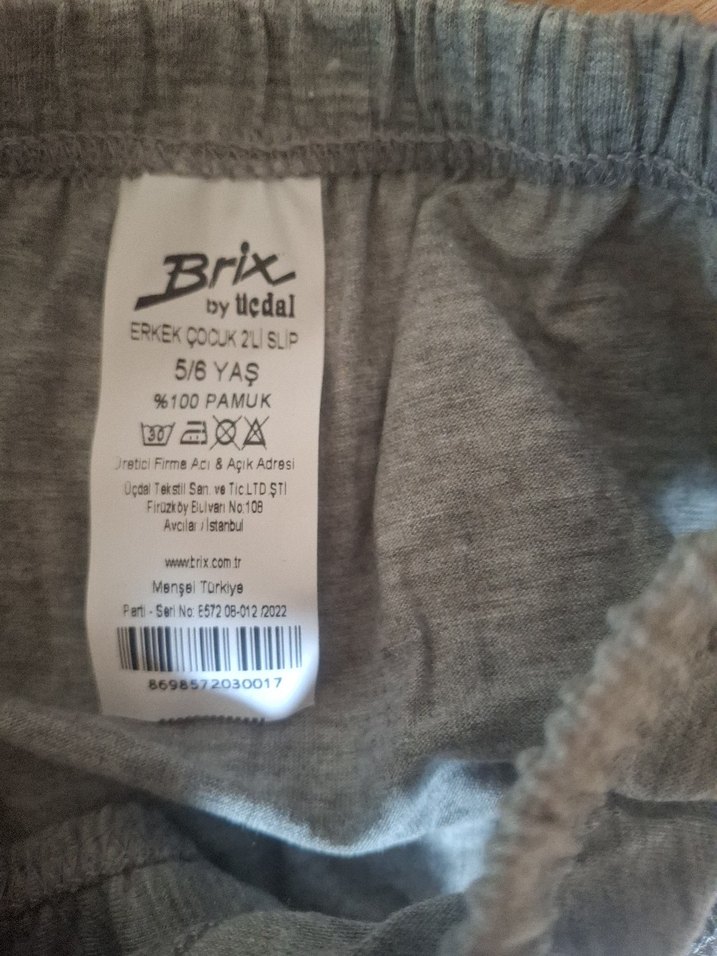 Erkek Çocuk Gri Beyaz 2'li 5-6 Yaş - Görsel 3