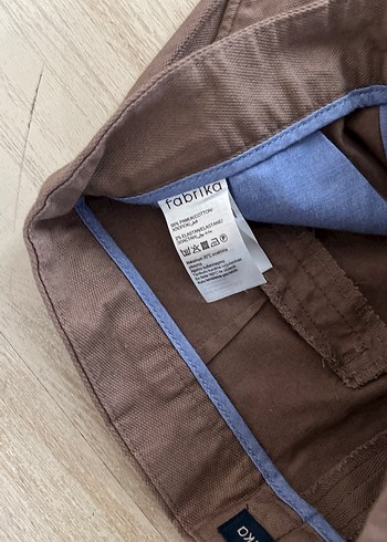 Kahverengi Kadın Keten Kumaş Pantolon - Görsel 3