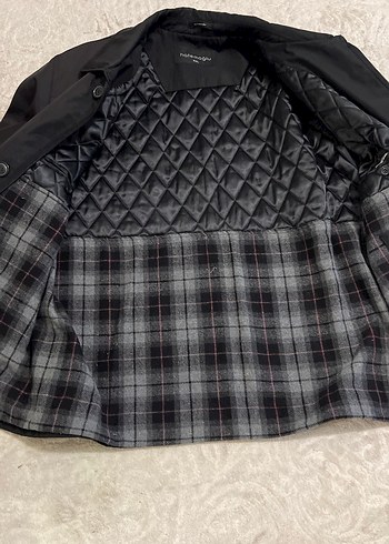 Düğmeli Siyah Kadın mont - Görsel 2