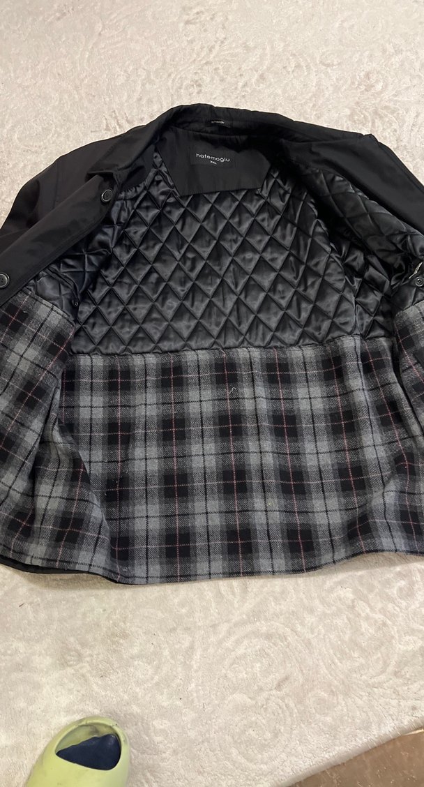 Düğmeli Siyah Kadın mont - Görsel 2