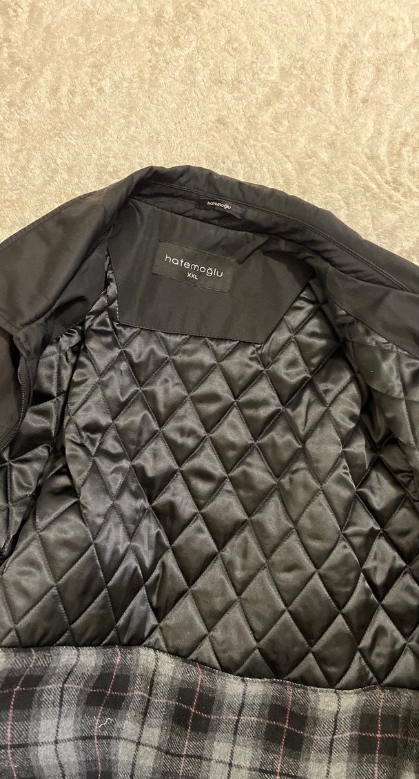 Düğmeli Siyah Kadın mont - Görsel 3