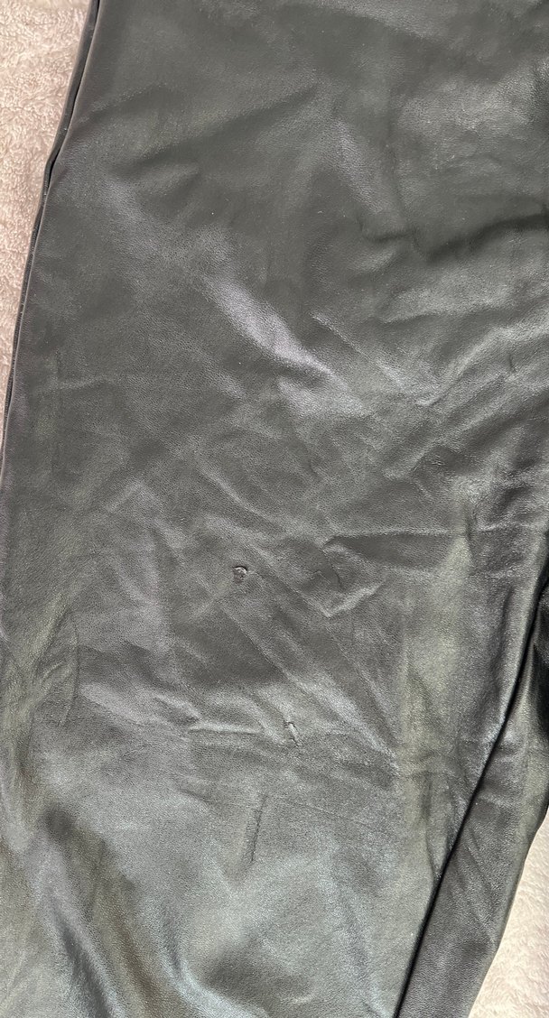 Kadın Siyah Deri Midi Pantolon - Görsel 3