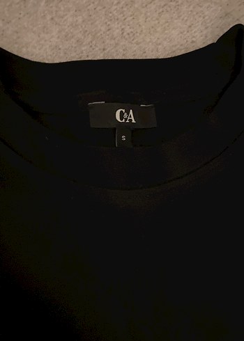 Siyah penye Kısa Kollu Tişört - Görsel 2