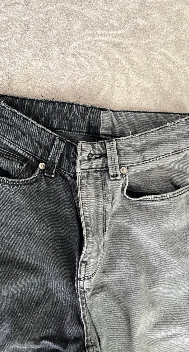 Gri Renkli Kadın Salaş Streetwear Jean - Görsel 2