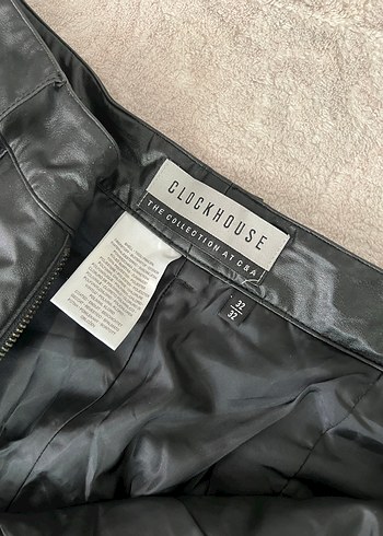 Clockhouse Siyah Deri Görünümlü pantolon - Ana görsel