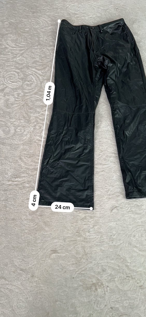 Clockhouse Siyah Deri Görünümlü pantolon - Görsel 4