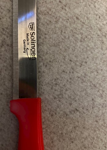 Parlak Kırmızı sebze doğrama bıçağı solingen - Görsel 2