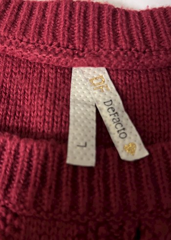 Bordo Kadın Örgü Kazak - Görsel 2