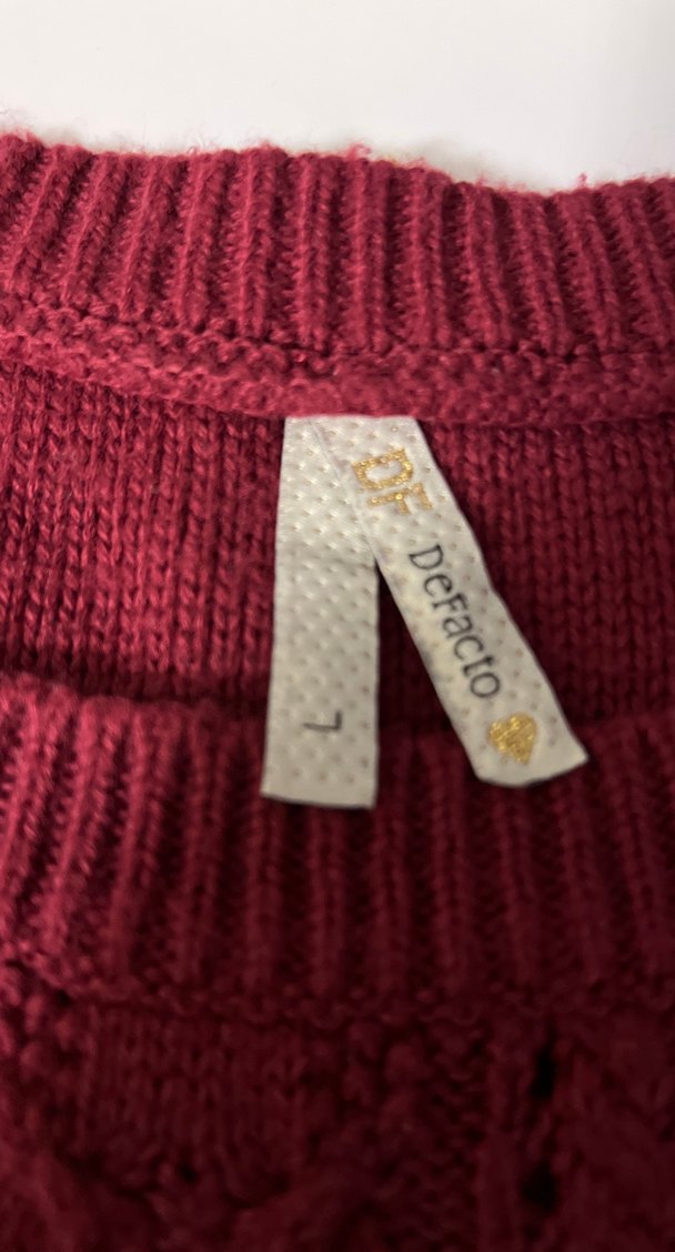 Bordo Kadın Örgü Kazak - Görsel 2