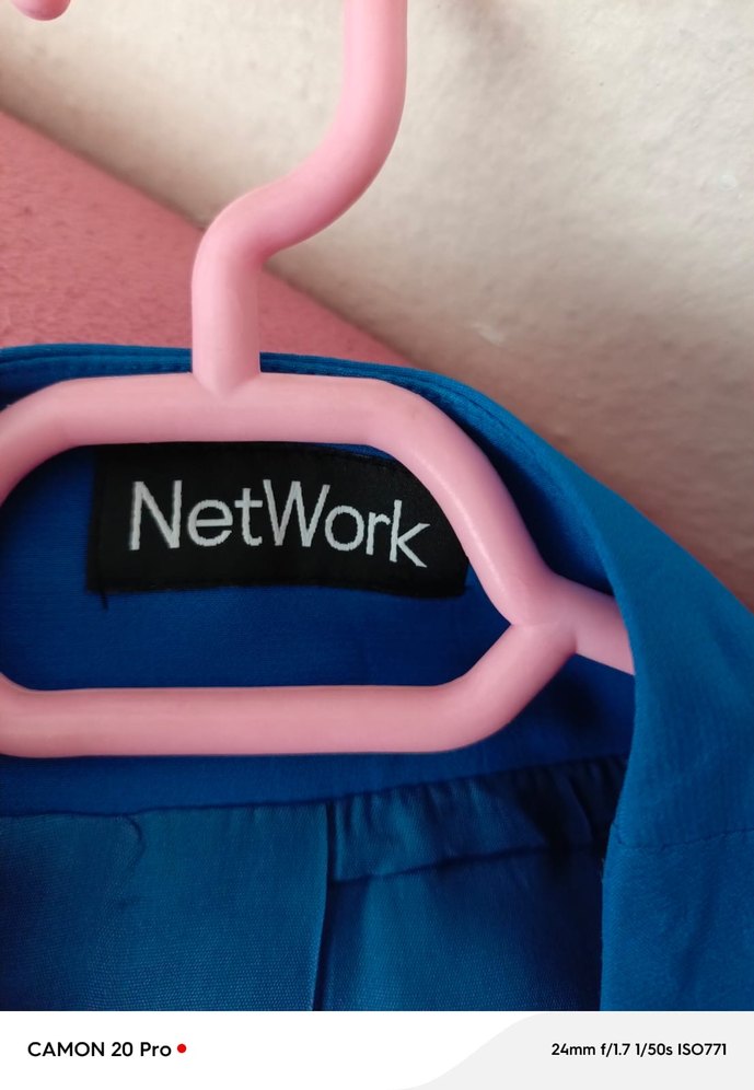 Network Mavi Kadın Midi Blazer Ceket - Görsel 2