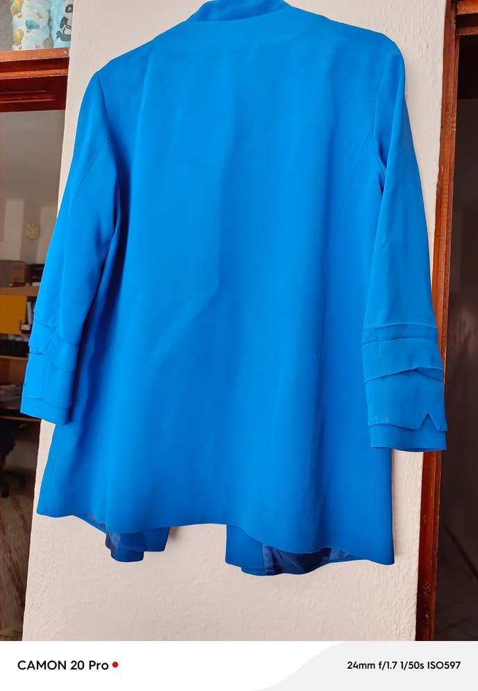 Network Mavi Kadın Midi Blazer Ceket - Görsel 3