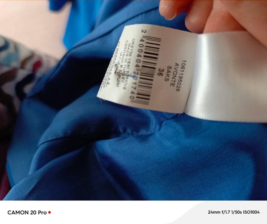 Network Mavi Kadın Midi Blazer Ceket - Görsel 4