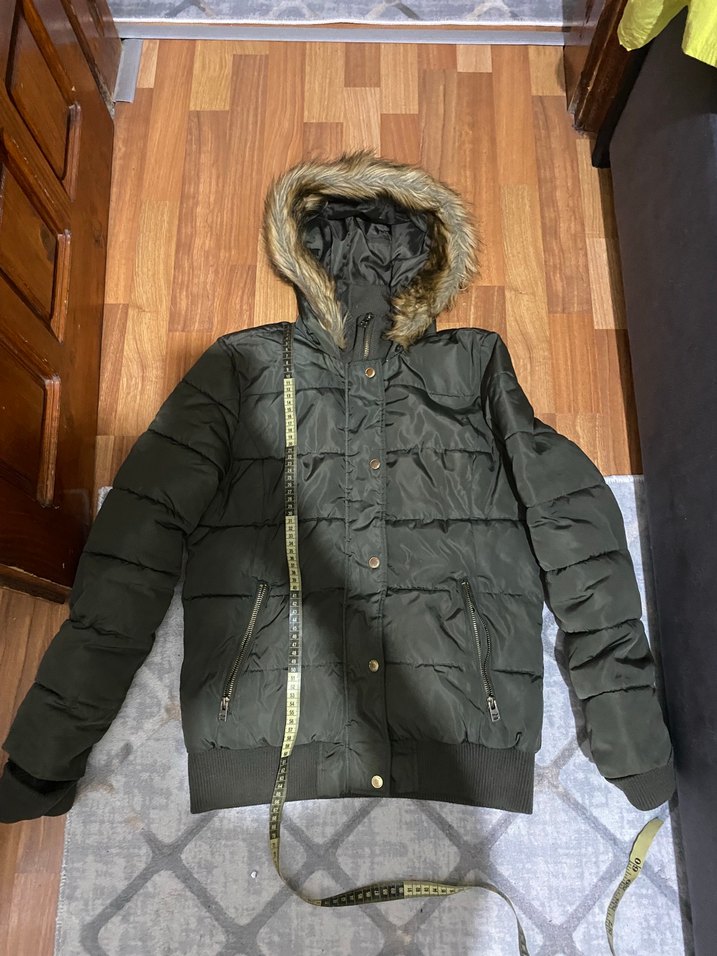 LTB haki Kadın Kürklü Kış Montu - Görsel 3