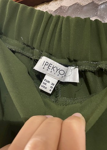 ipekyol Kadın Haki Rahat Kesim Fermuarlı Pantolon - Görsel 2