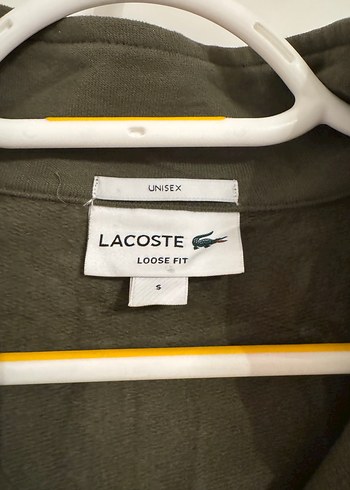 s Beden yeşil Renk Lacoste unisex Haki Yarım Fermuarlı Sweatshirt