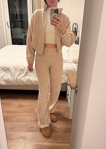 Twist krem kadife takım - Görsel 5