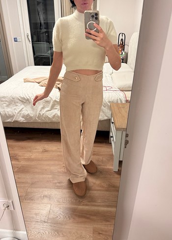 Twist krem kadife takım - Görsel 4