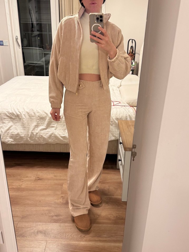 Twist krem kadife takım - Görsel 5