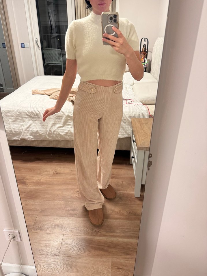 Twist krem kadife takım - Görsel 4