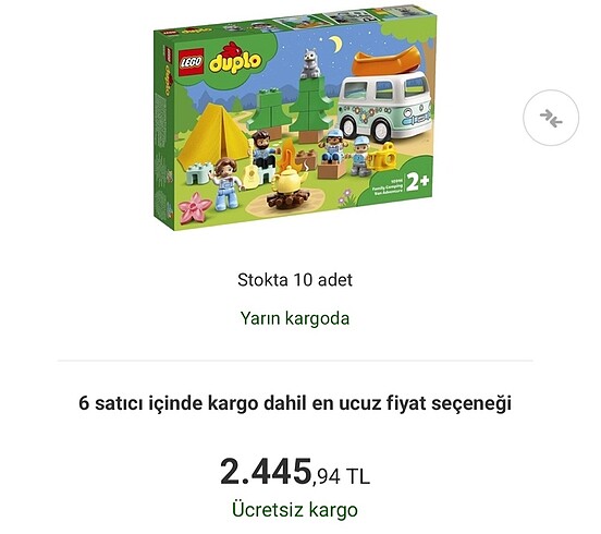Beden Lego duplo ailece karavan