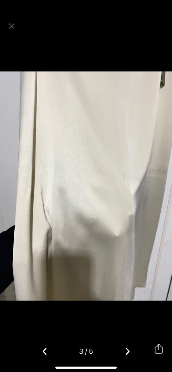 Beyaz Uzun Dökümlü Kadın Etek - Görsel 3