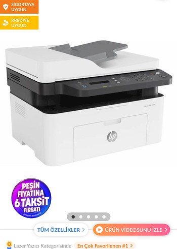 HP Beyaz ve Gri Lazer Yazıcı - Görsel 2