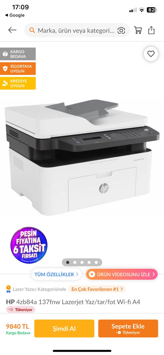 HP Beyaz ve Gri Lazer Yazıcı - Görsel 2