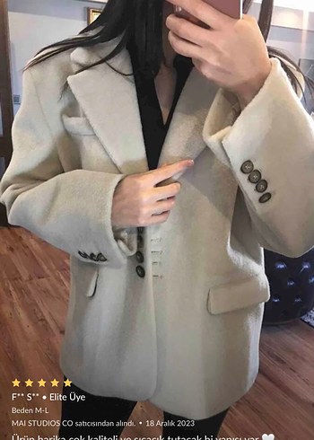 MAI STUDIOS CO. Proenza Bej Blazer Ceket - Görsel 4