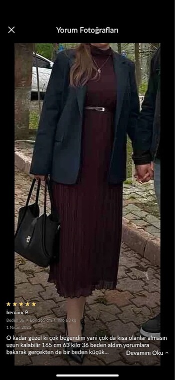 Trendyol & Milla Bordo elbise