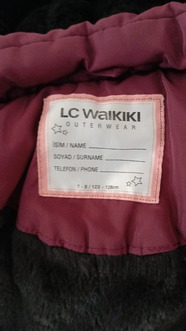 Bordo Kürklü Kapüşonlu Çocuk Mont - Görsel 3