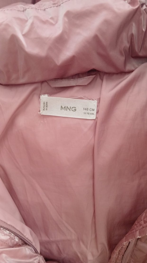 Pembe Düğmeli Kadın Kışlık Mont - Görsel 2