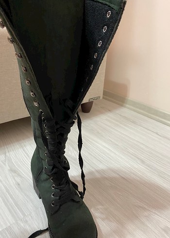 Kötü yeşil zümrüt yeşil uzun bot - Görsel 2