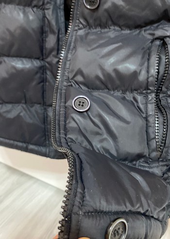 Düğmeli Siyah Kışlık Mont unisex - Görsel 4