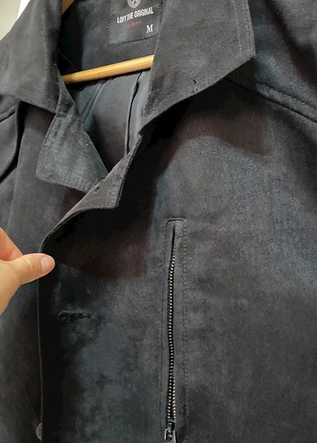 Siyah Süet Düğmeli Uzun Erkek Ceket - Görsel 2