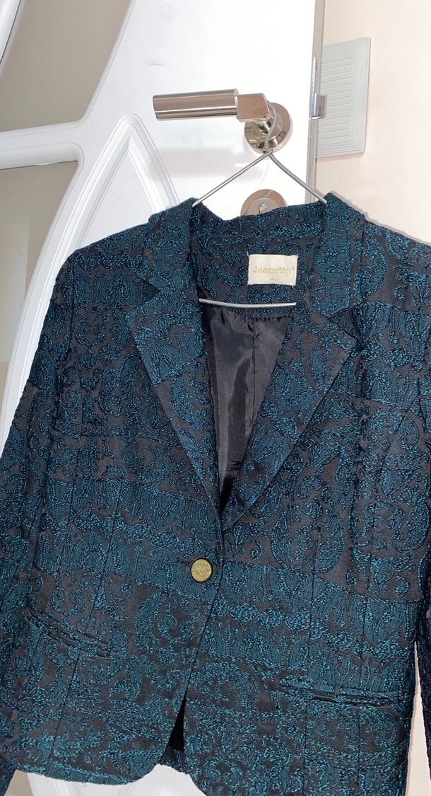 Düğmeli Klasik Kadın Blazer Ceket - Görsel 3