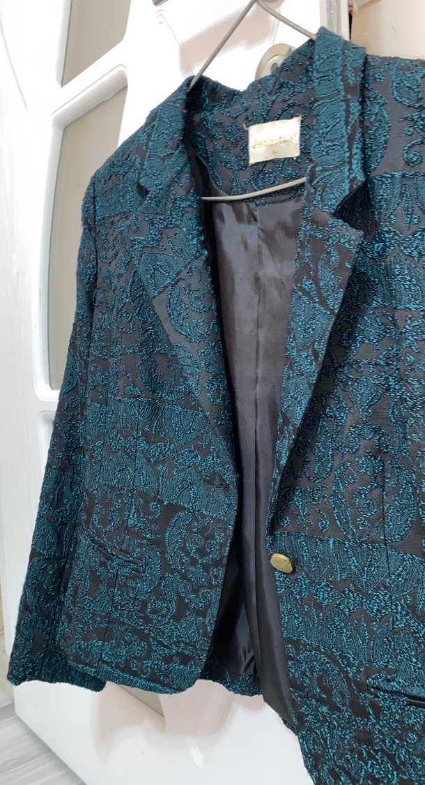 Düğmeli Klasik Kadın Blazer Ceket - Görsel 2