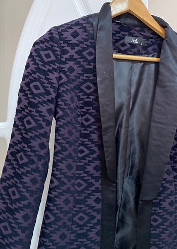 Düğmeli Mor Kadın Blazer - Görsel 3