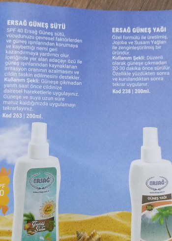 Ersağ SPF 40 Güneş Sütü 200 ml - Görsel 2