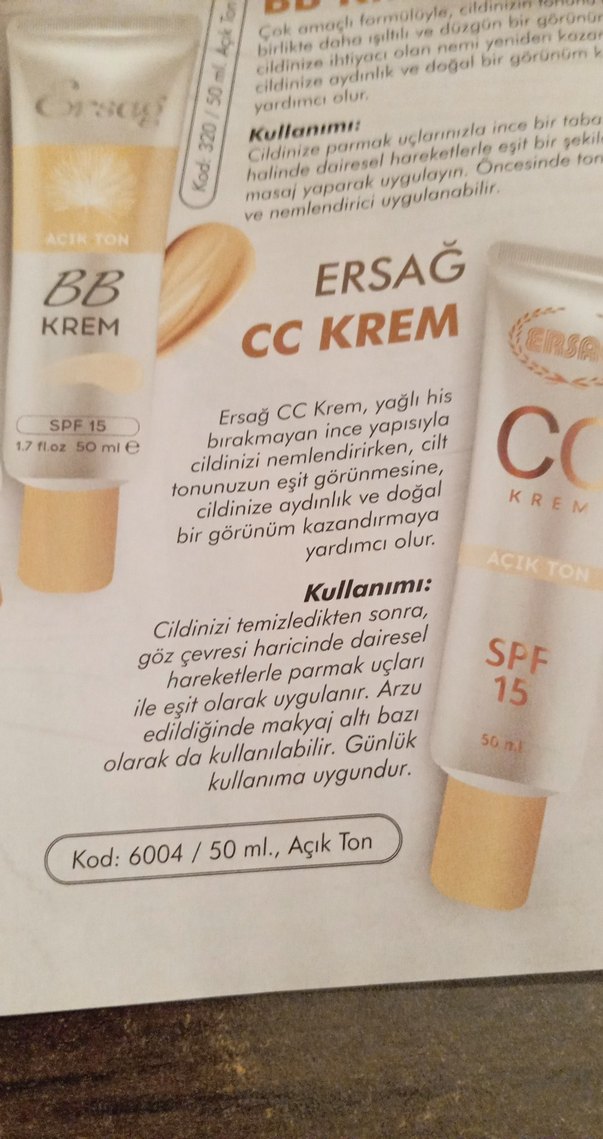 ERSAĞ Açık Ton BB Krem 50ml - Görsel 5