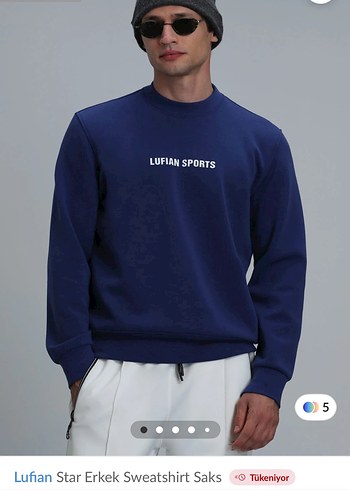 Lufian Lacivert Erkek Sweatshirt