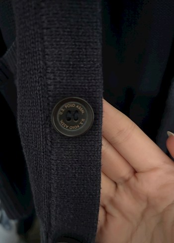 U.S Polo Assn. Düğmeli Siyah Erkek Hırka Polo