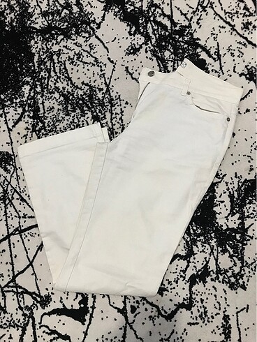 38 Beden Vakko beyaz pantolon