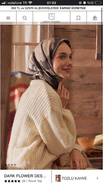 Fresh scarfs desenli eşarp