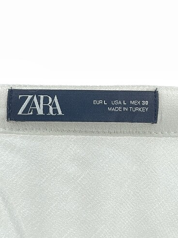 l Beden beyaz Renk Zara Mini Etek %70 İndirimli.