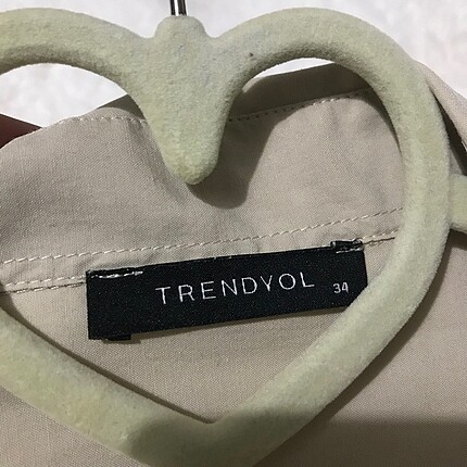 34 Beden Trendyolmilla Bej Boyfriend Gömlek