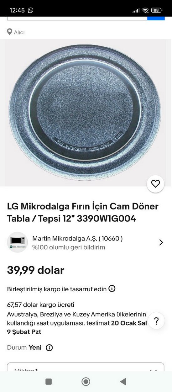 mikro dalga fırın Şeffaf Yuvarlak Cam Tabak - Görsel 5