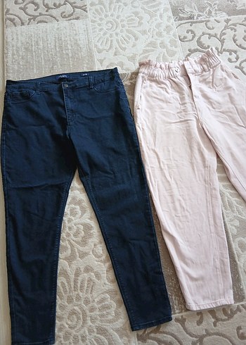 Pembe Rahat Kesim i Kadın Kot Pantolon